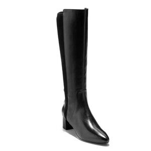 COLE HAAN Go-To Boot Women's Size 5/ EU 35 Knee High Boots Black Leather